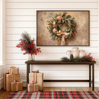 Wreath of Leaves and Soft Florals