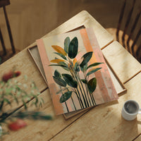 Tropical Whispers in Coral Sunset