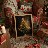 Candlelit Evergreen in Gilded Shadows