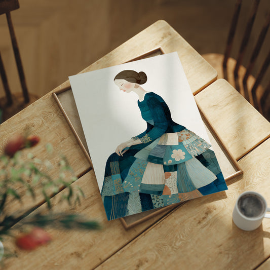 Patchwork Elegance in Teal Reverie