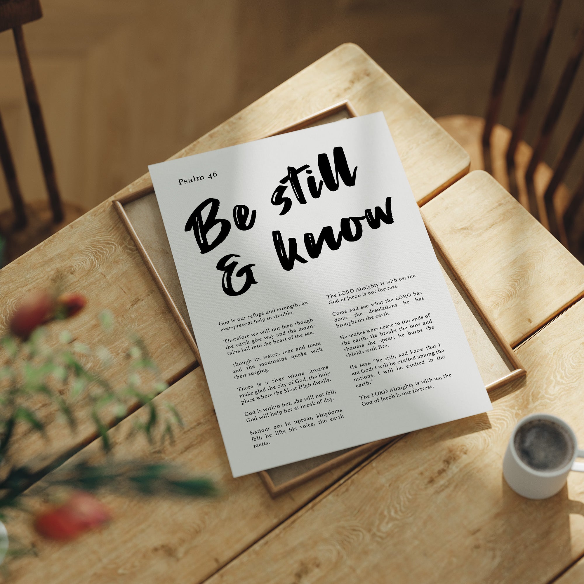 Sacred Stillness: Psalm 46 Typography