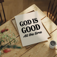 God is Good Affirmation in Bold Typography