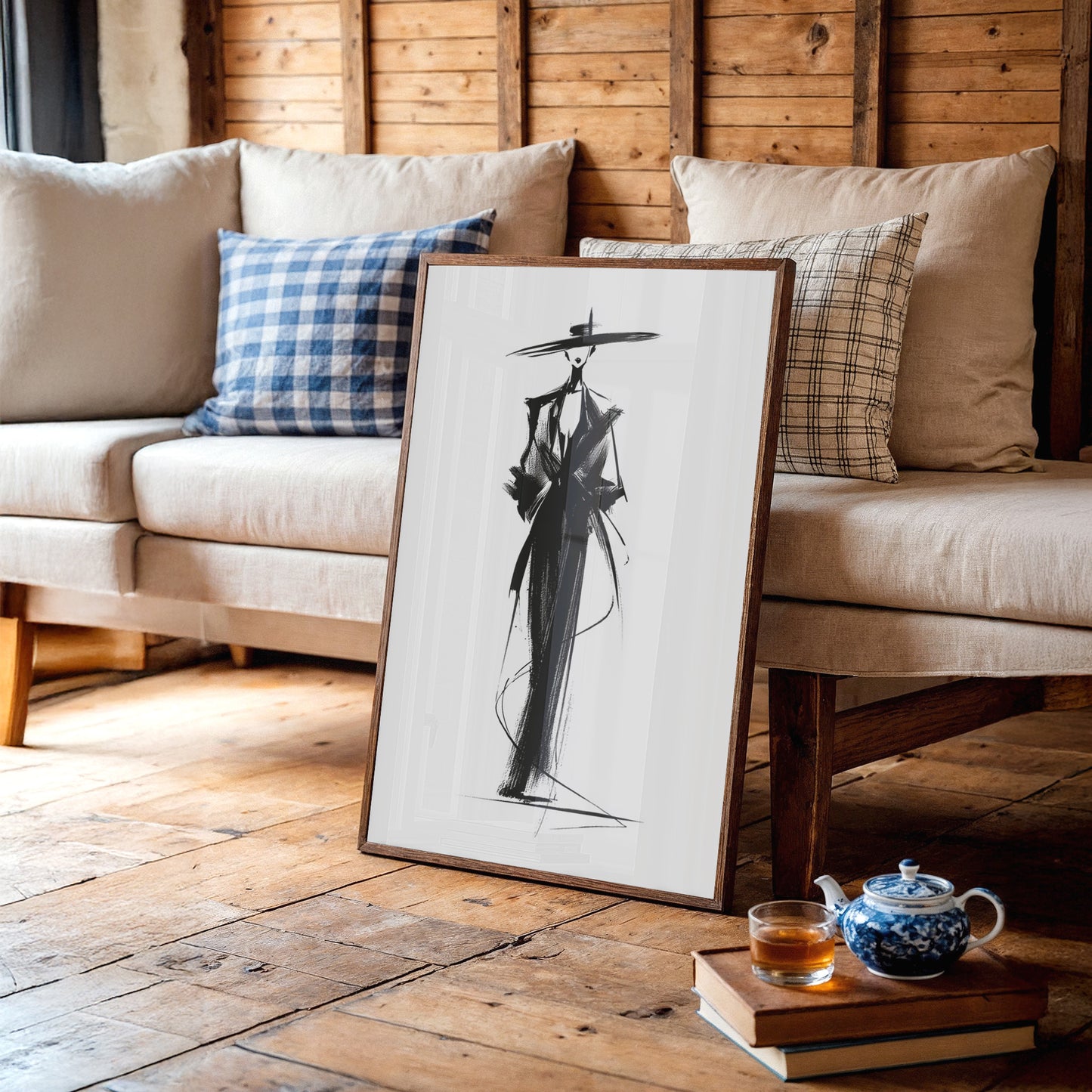 Elegant Silhouette in Ink