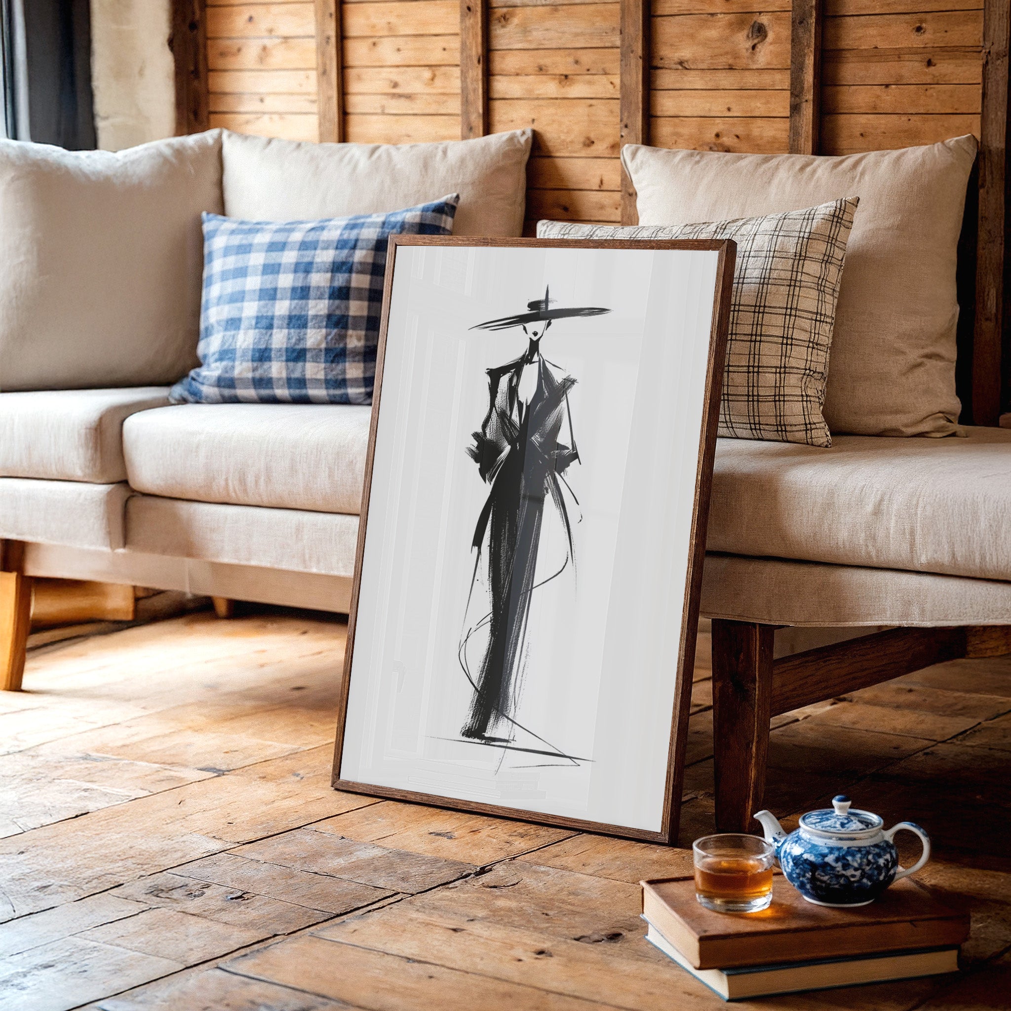 Elegant Silhouette in Ink