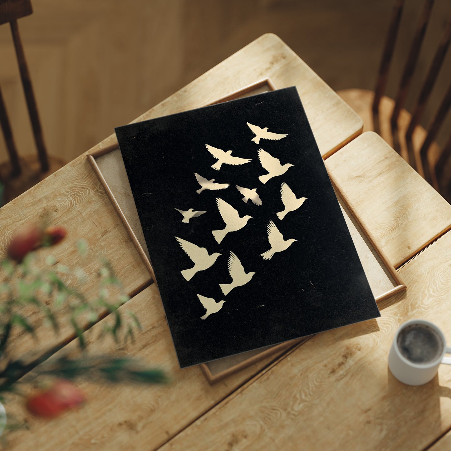 Ivory Wings Against Midnight Sky