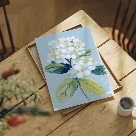 Hydrangea Against Sky Blue