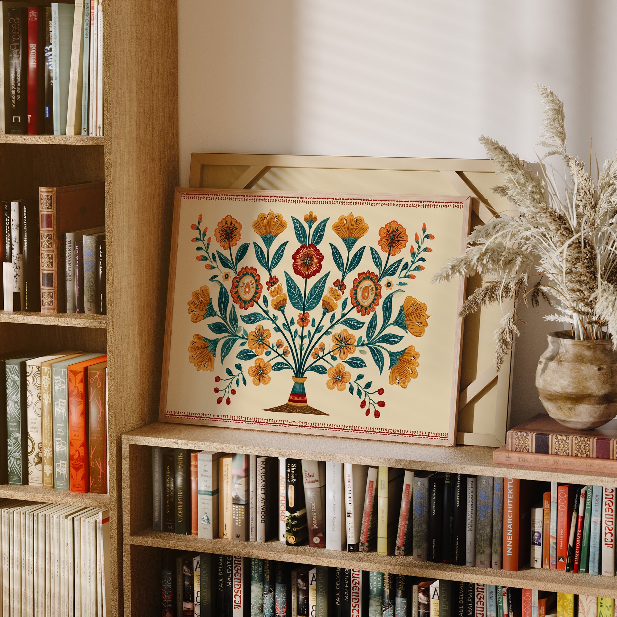 Amber Blooms in Folk Symmetry