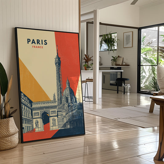 Geometric Homage to Parisian Icons