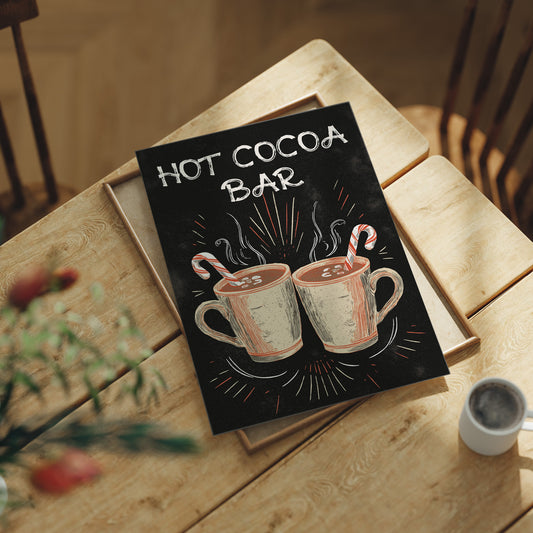 Chalkboard Comfort: Steaming Mugs Await