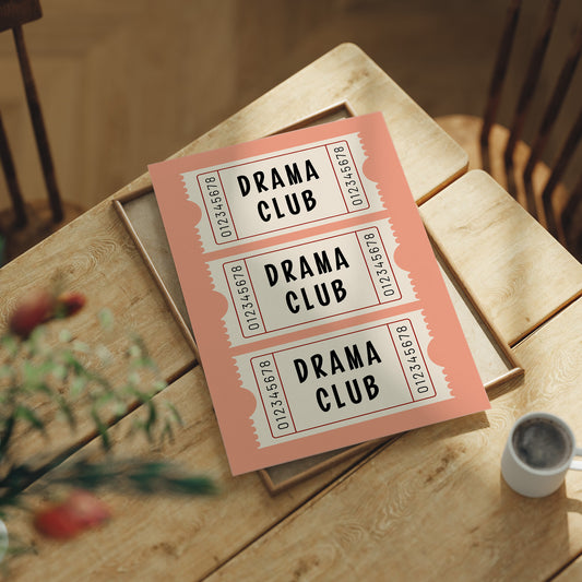 Stage Tickets in Coral Symmetry