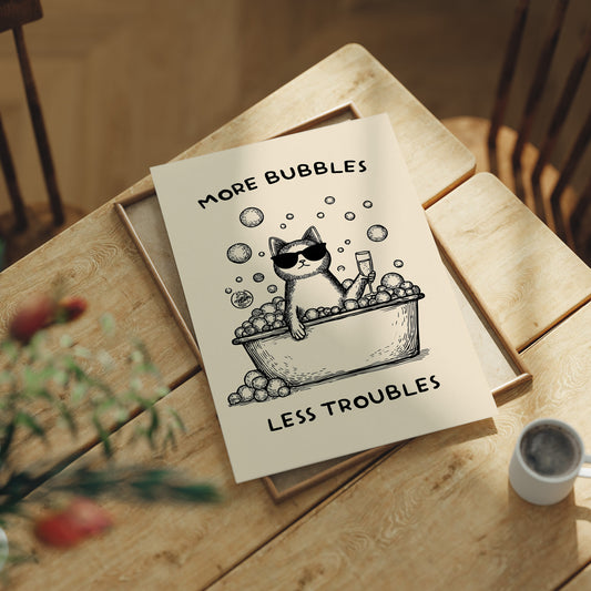 Feline Luxury: Champagne Bath Indulgence