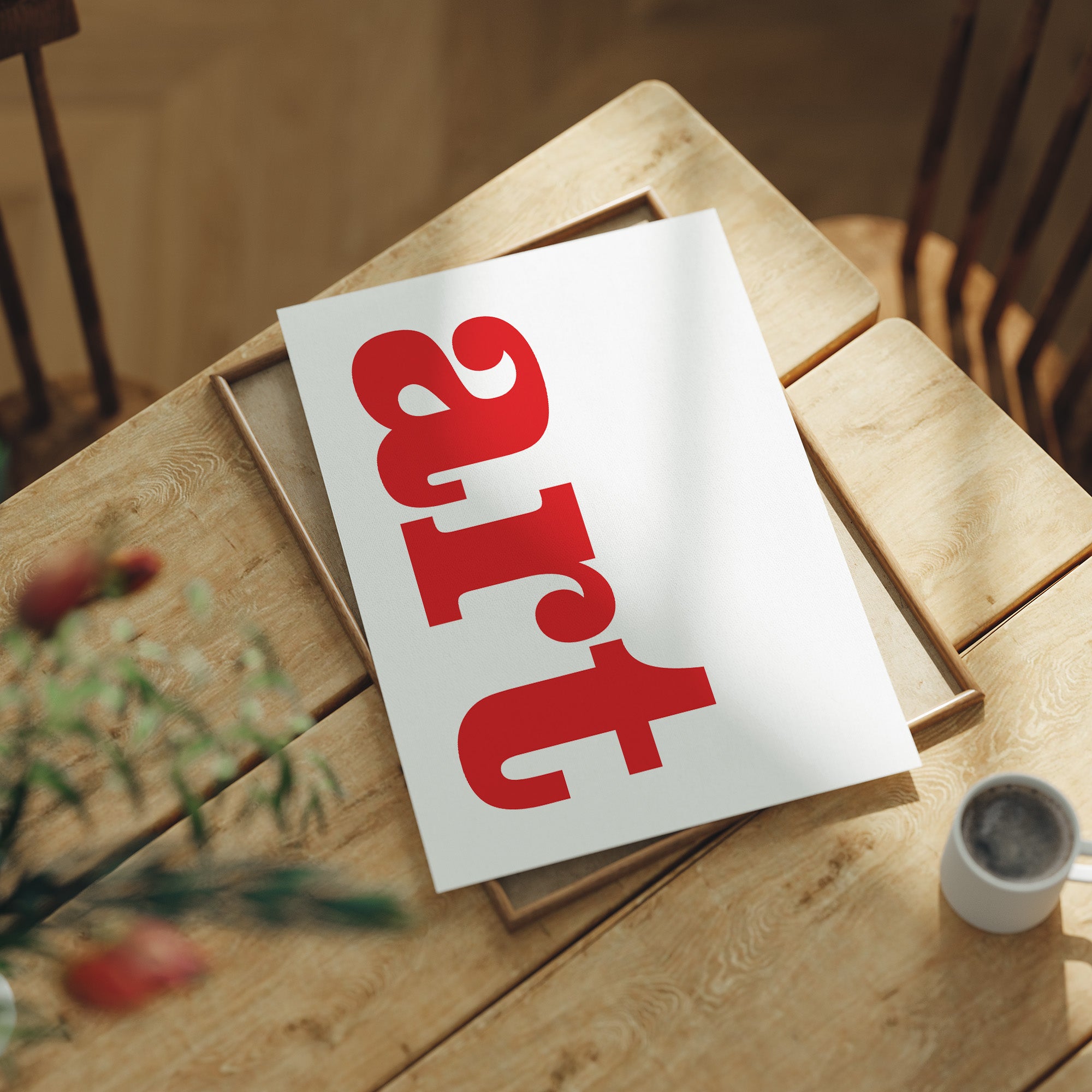 Art Crimson Typography: Vertical Declarations