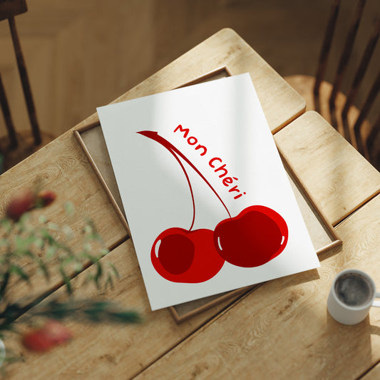 Crimson Duo: Typography in Fruit