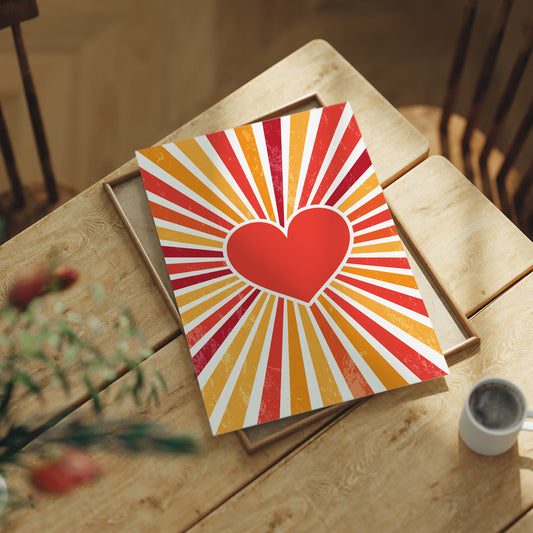 Radiant Heart's Retro Sunburst
