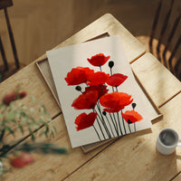 Scarlet Symphony: Poppies in Translucent Bloom