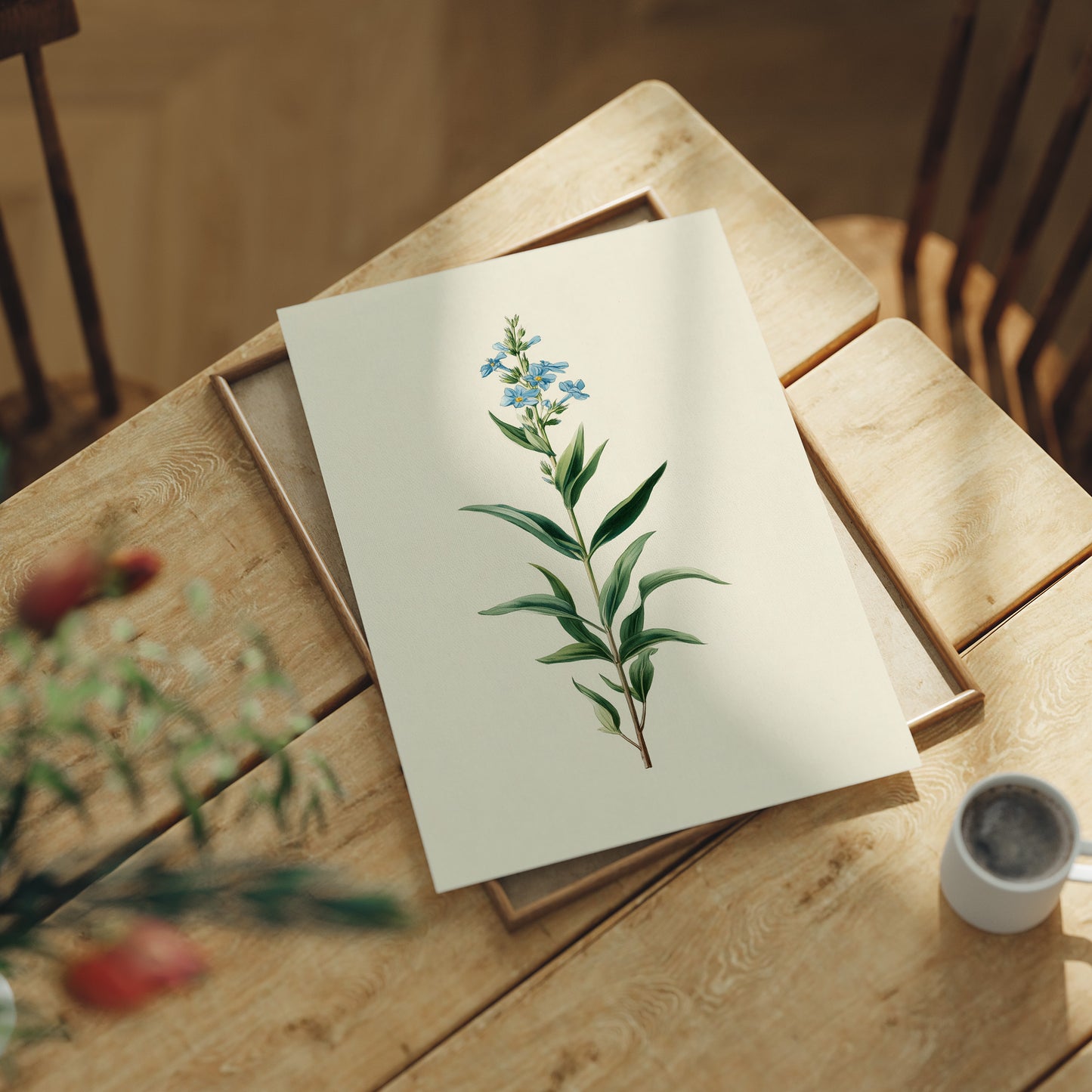 Azure Elegance: Botanical Study of Forget-Me-Not