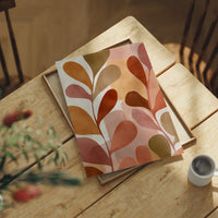 Terracotta Leaves Reach Toward Warmth