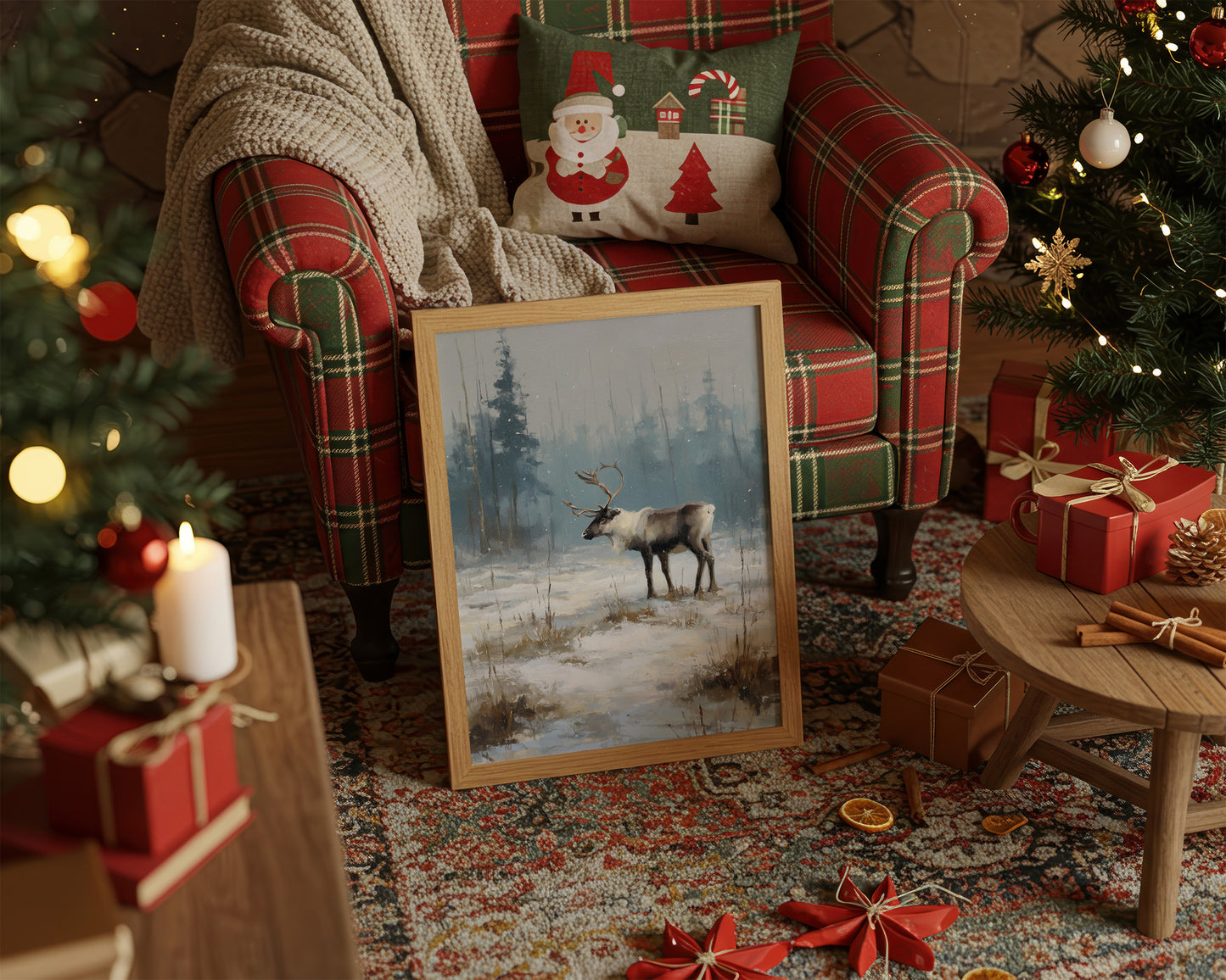 Silent Hooves Through Falling Snow