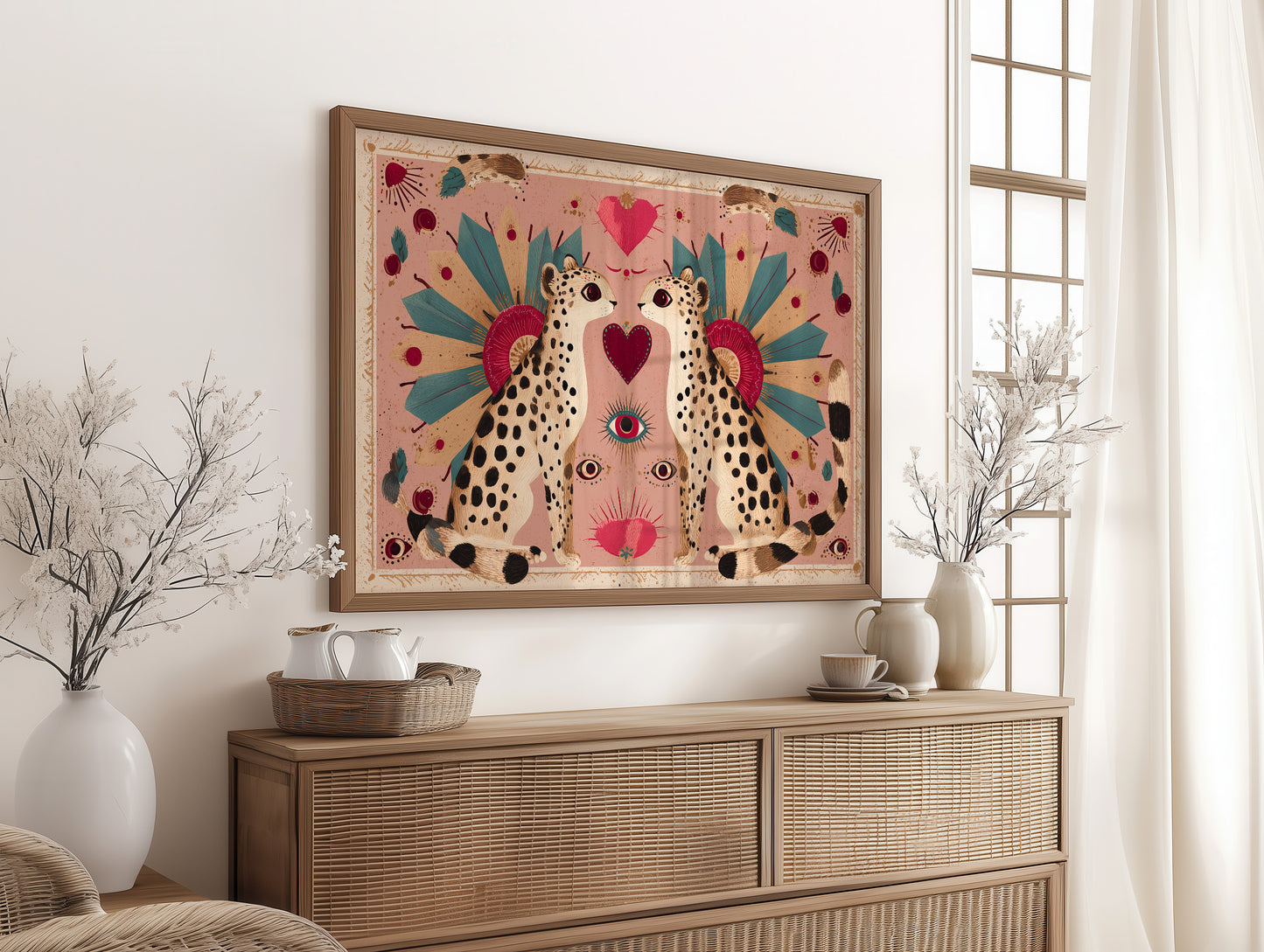 Twin Leopards Share One Heart