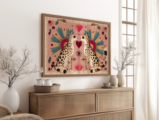 Twin Leopards Share One Heart