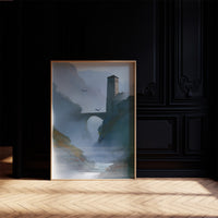Tower Stands Where Rivers Meet Mist