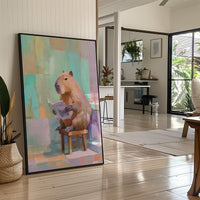 Capybara Reads the Sunday Paper