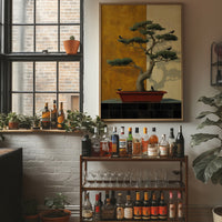 Birds Rest On Ancient Bonsai Branches