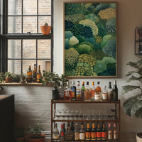 Ocean Forest Blooms In Jade