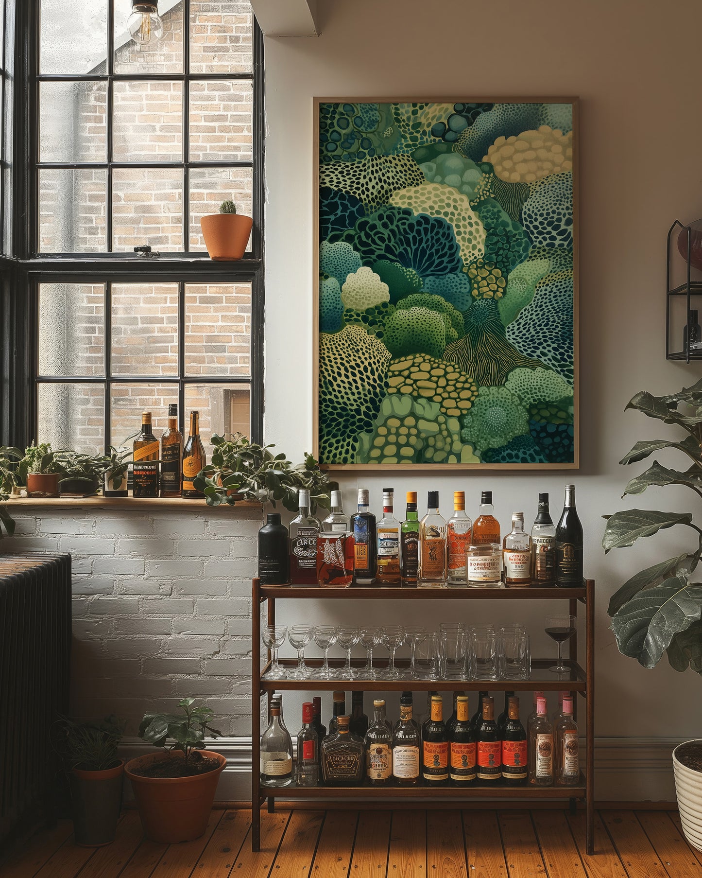 Ocean Forest Blooms In Jade