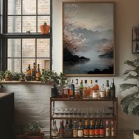 Cherry Blossoms Meet Mountain Lake