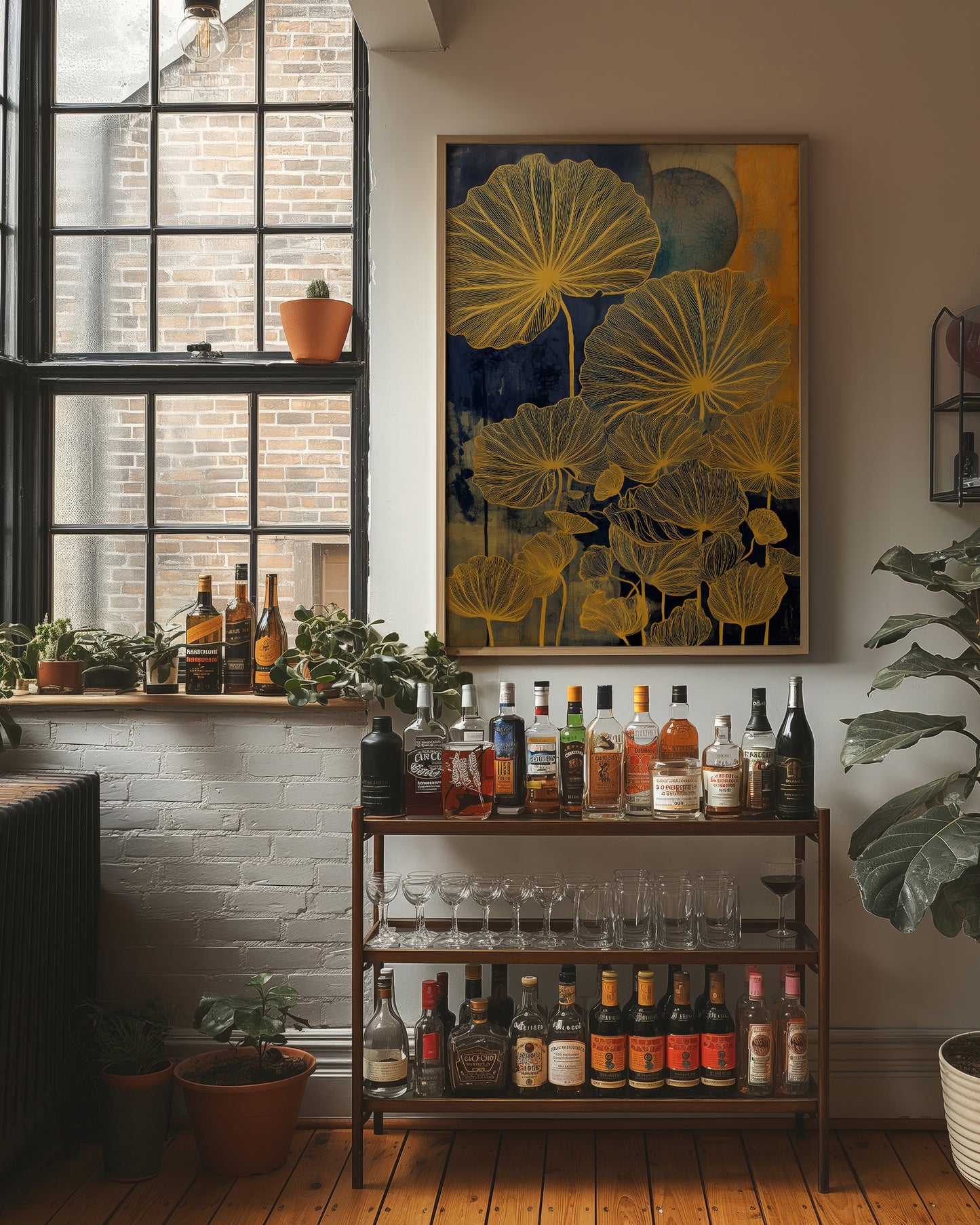 Golden Petals Paint Midnight Gardens