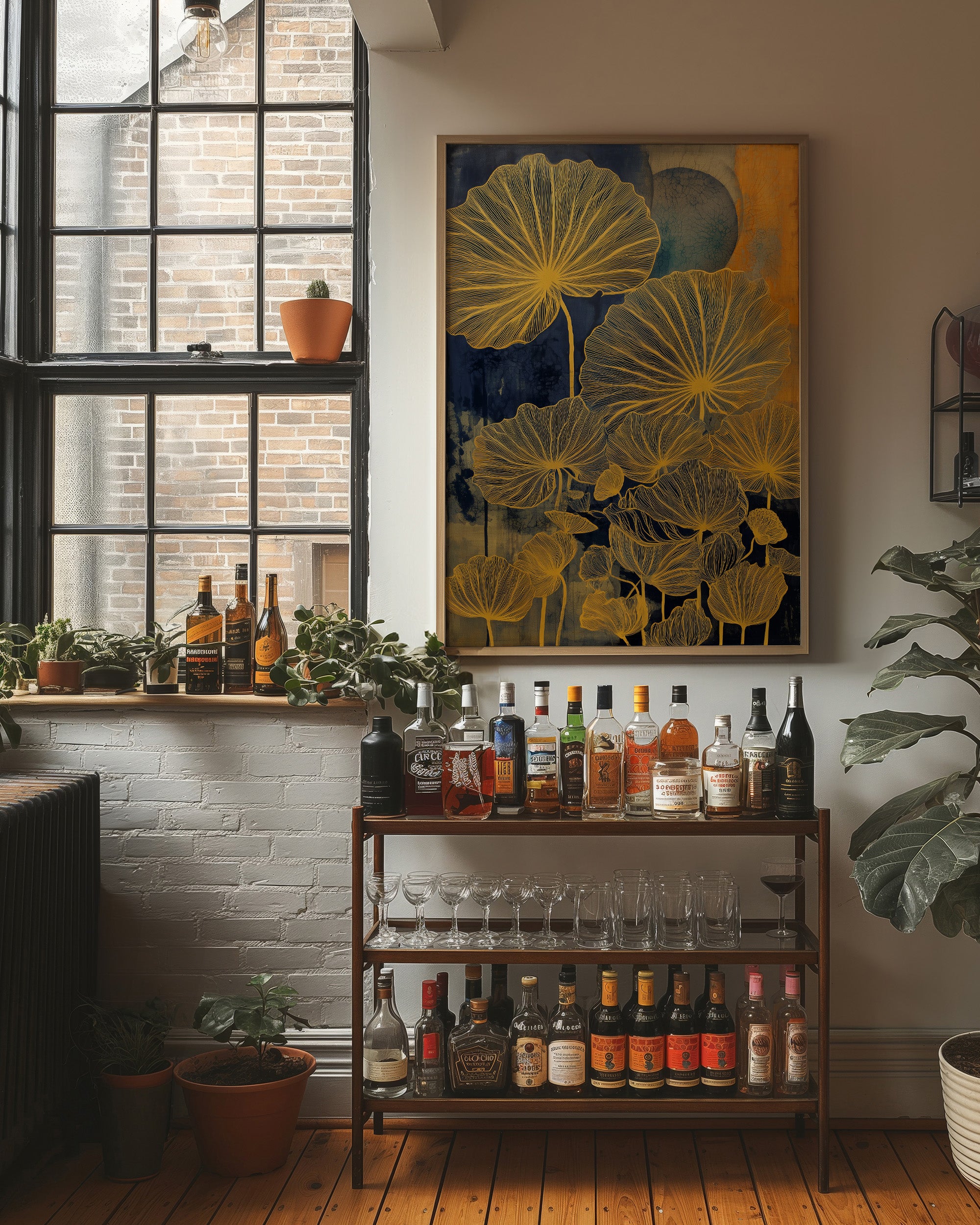 Golden Petals Paint Midnight Gardens