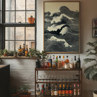 Waves Draw Stories In Midnight Ink