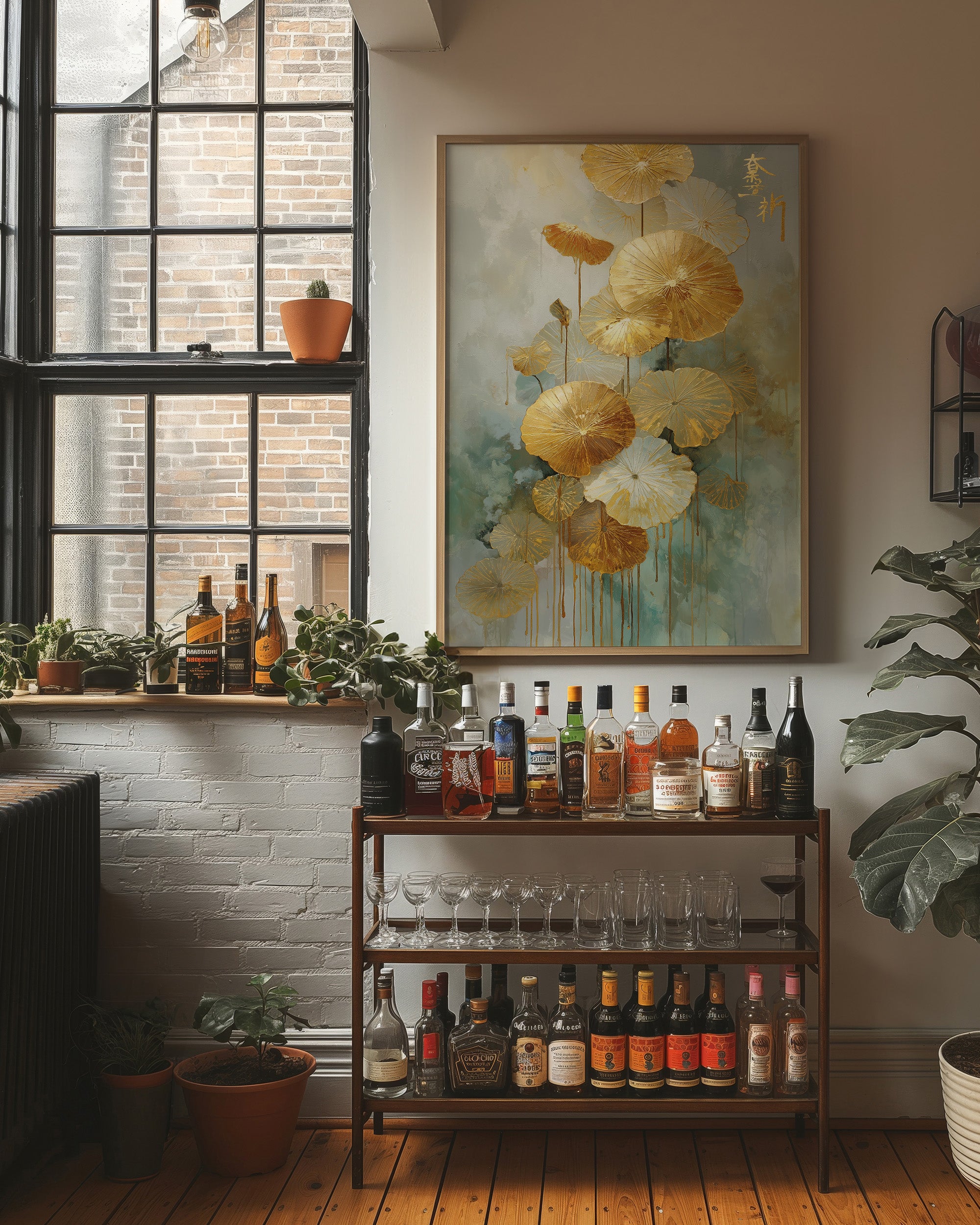 Golden Lotus Dance In Jade Mist