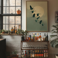 Cranes Dance Across Golden Dawn