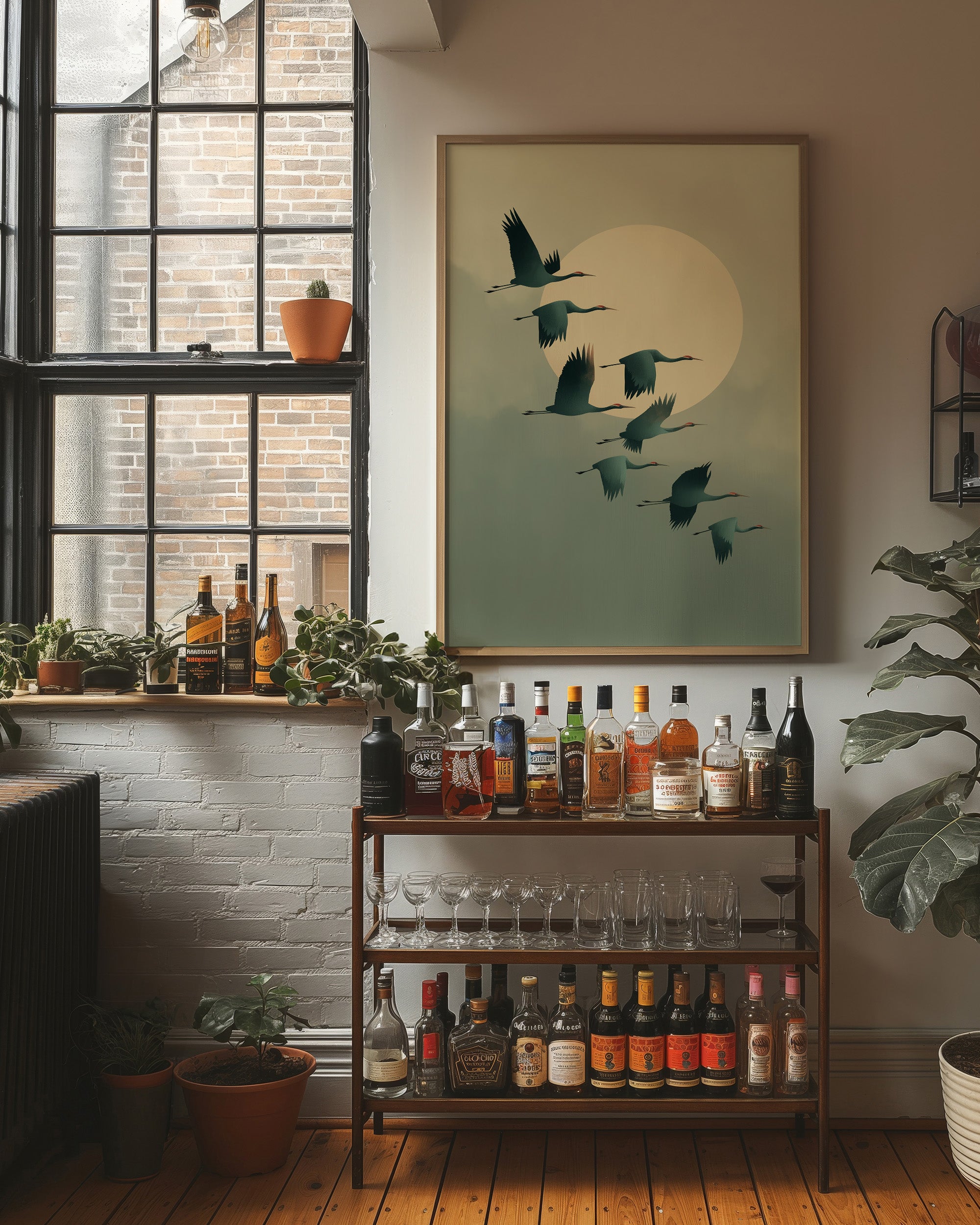 Cranes Dance Across Golden Dawn