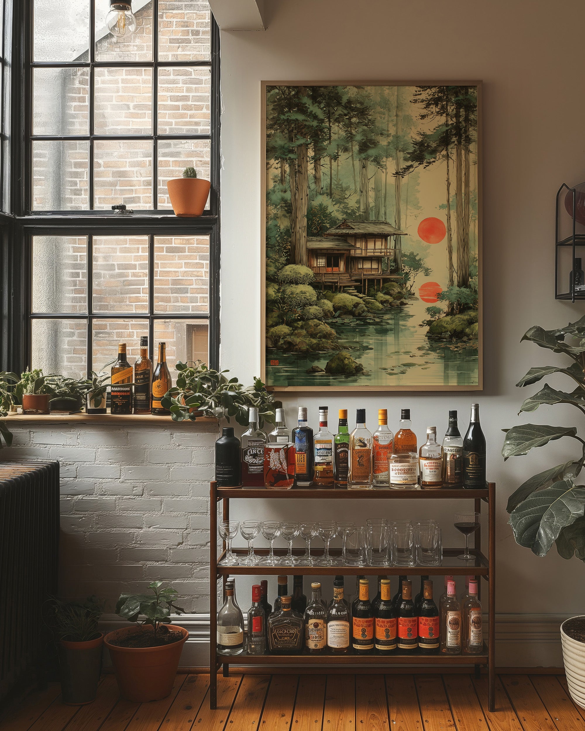 Forest Cabin Greets Twin Suns