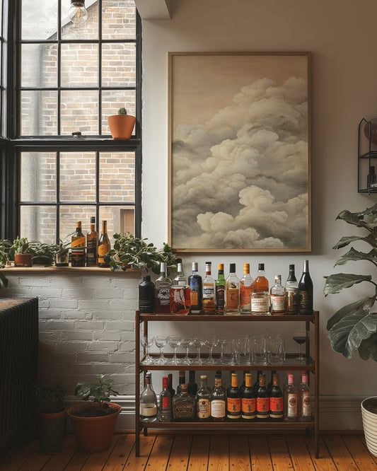 Clouds Rest Against Library Windows