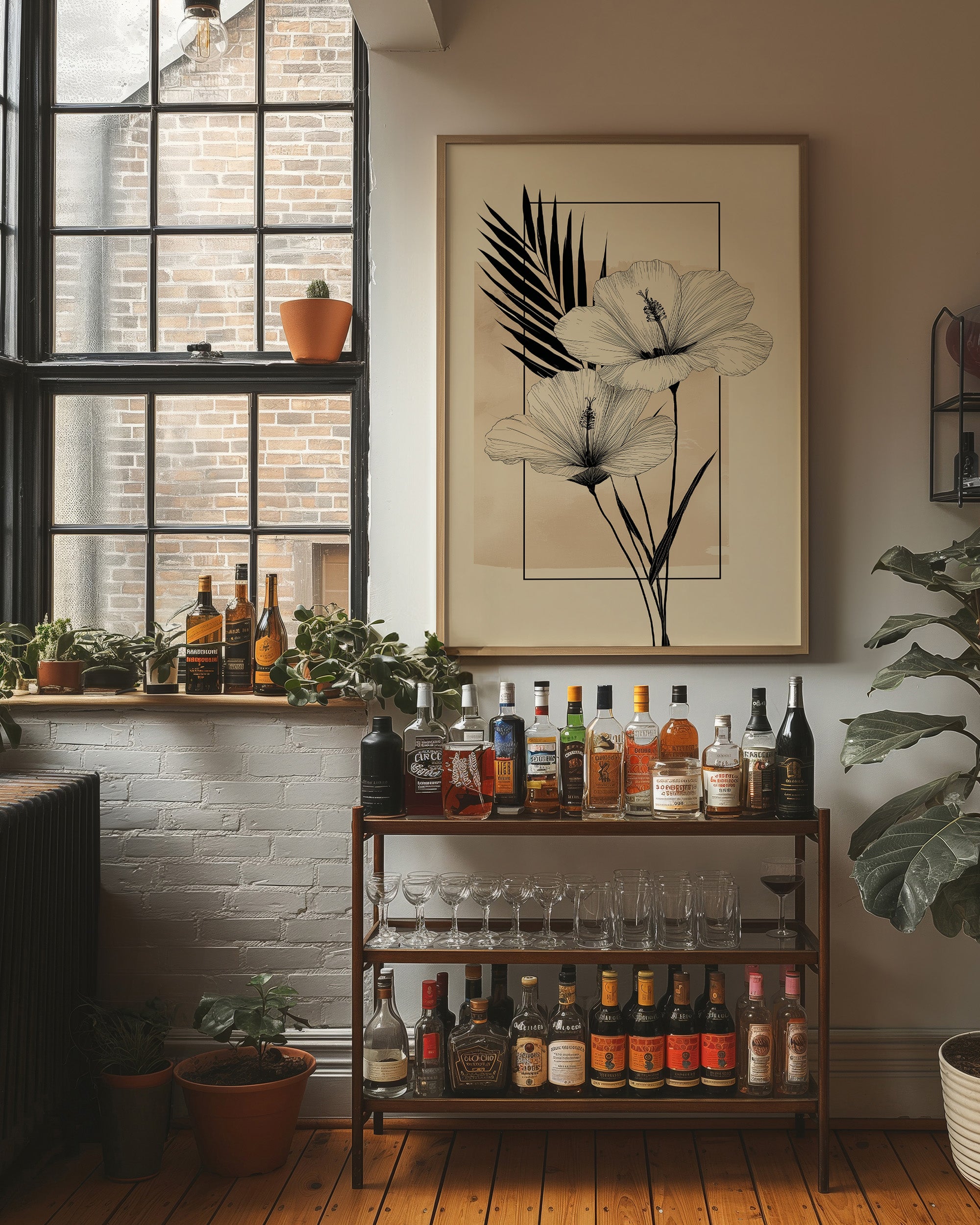 Tropical Lines Meet Gentle Petals