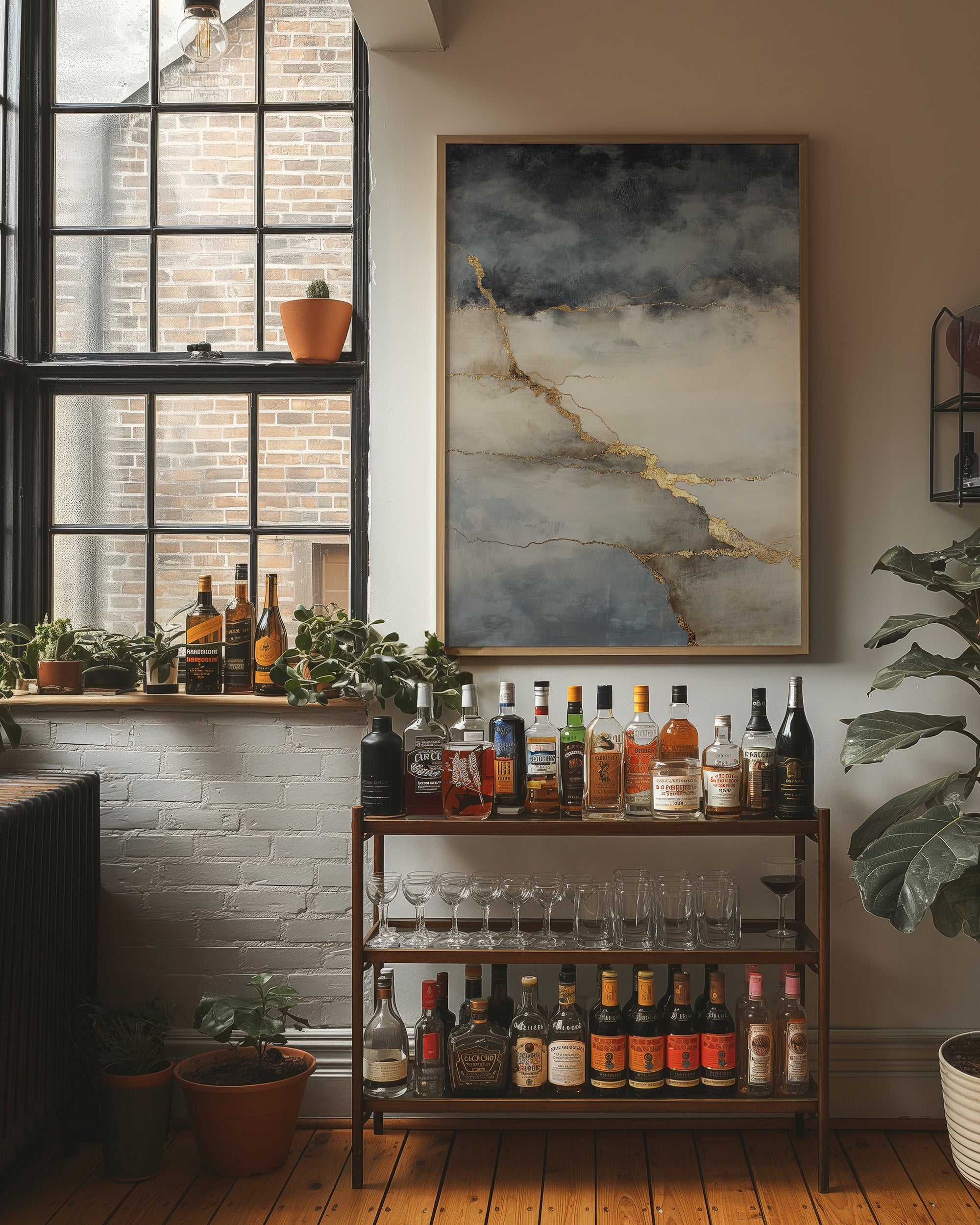 Storm Clouds Break With Golden Light