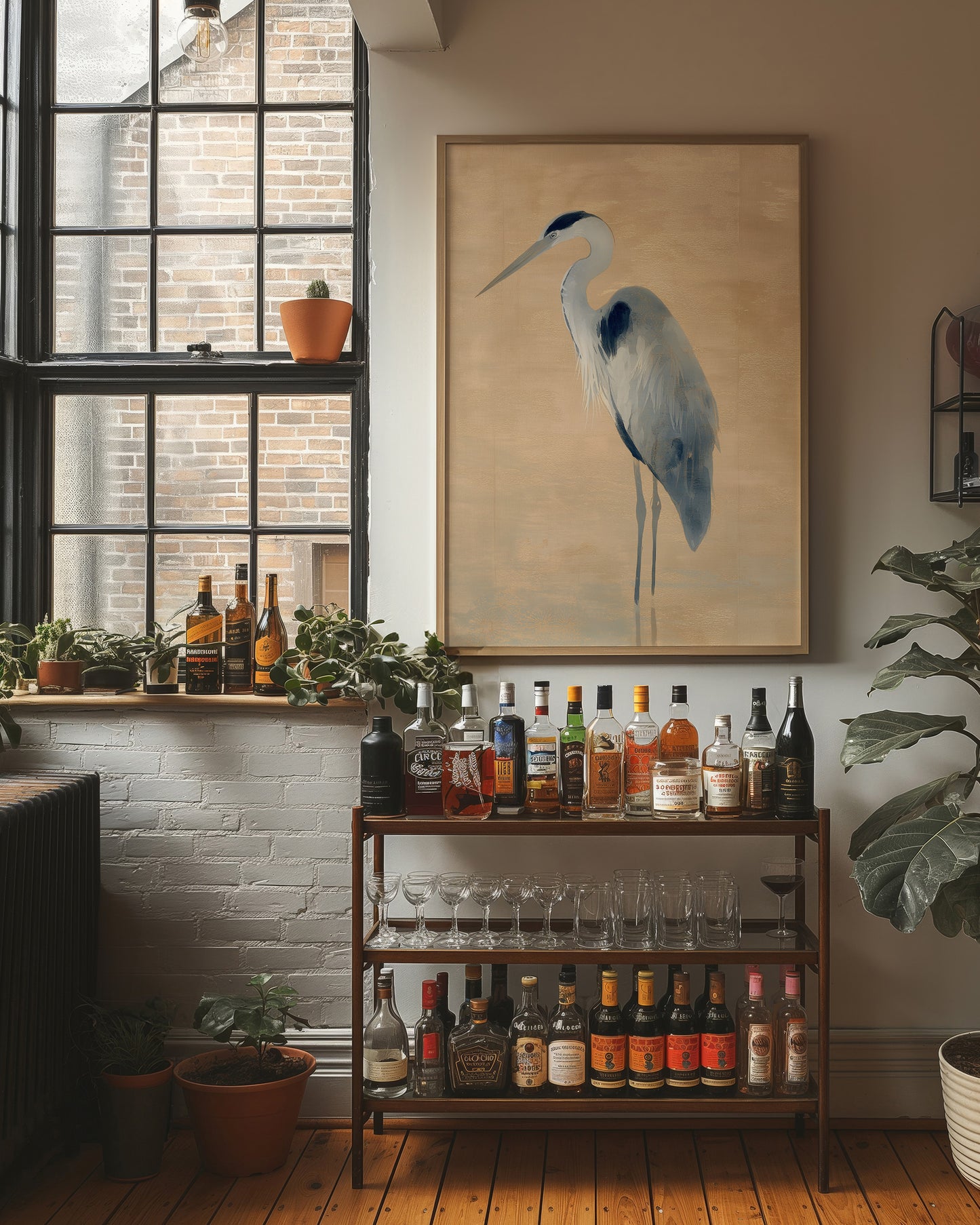 Blue Heron's Morning Meditation Scene