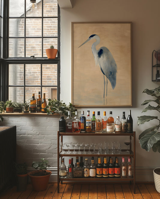 Blue Heron's Morning Meditation Scene