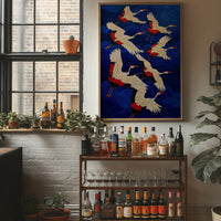 Cranes Paint The Midnight Sky