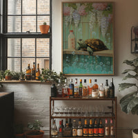 Turtle Dreams Among Wisteria Blooms