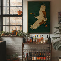 Noble Wings Against Emerald Depths