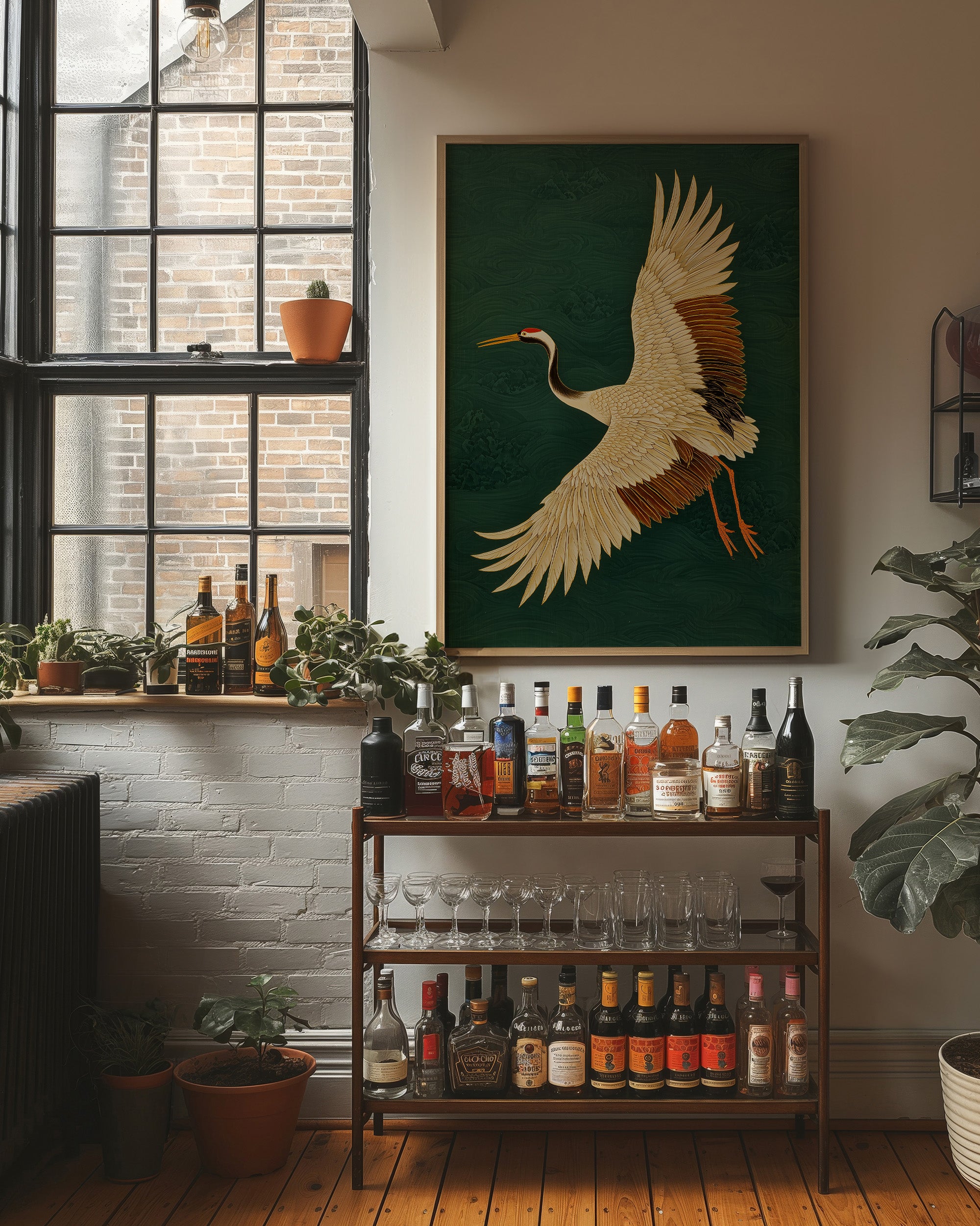 Noble Wings Against Emerald Depths