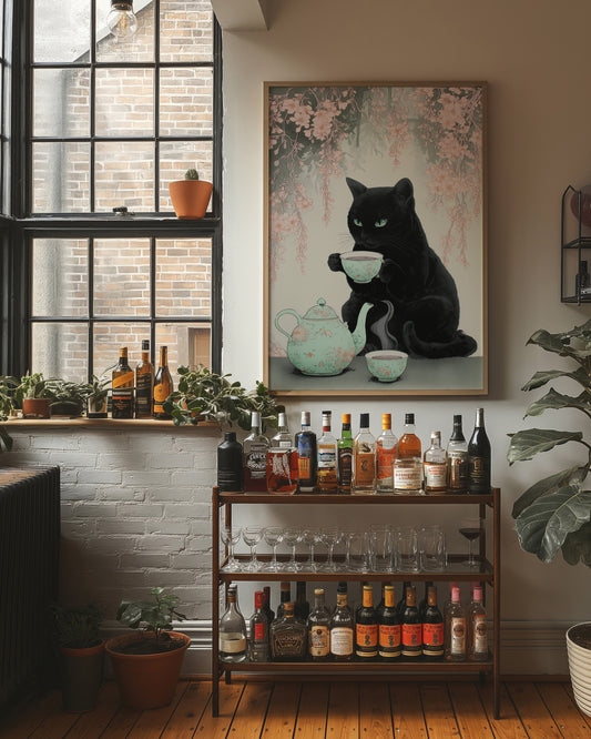 Black Cat's Cherry Blossom Tea Time