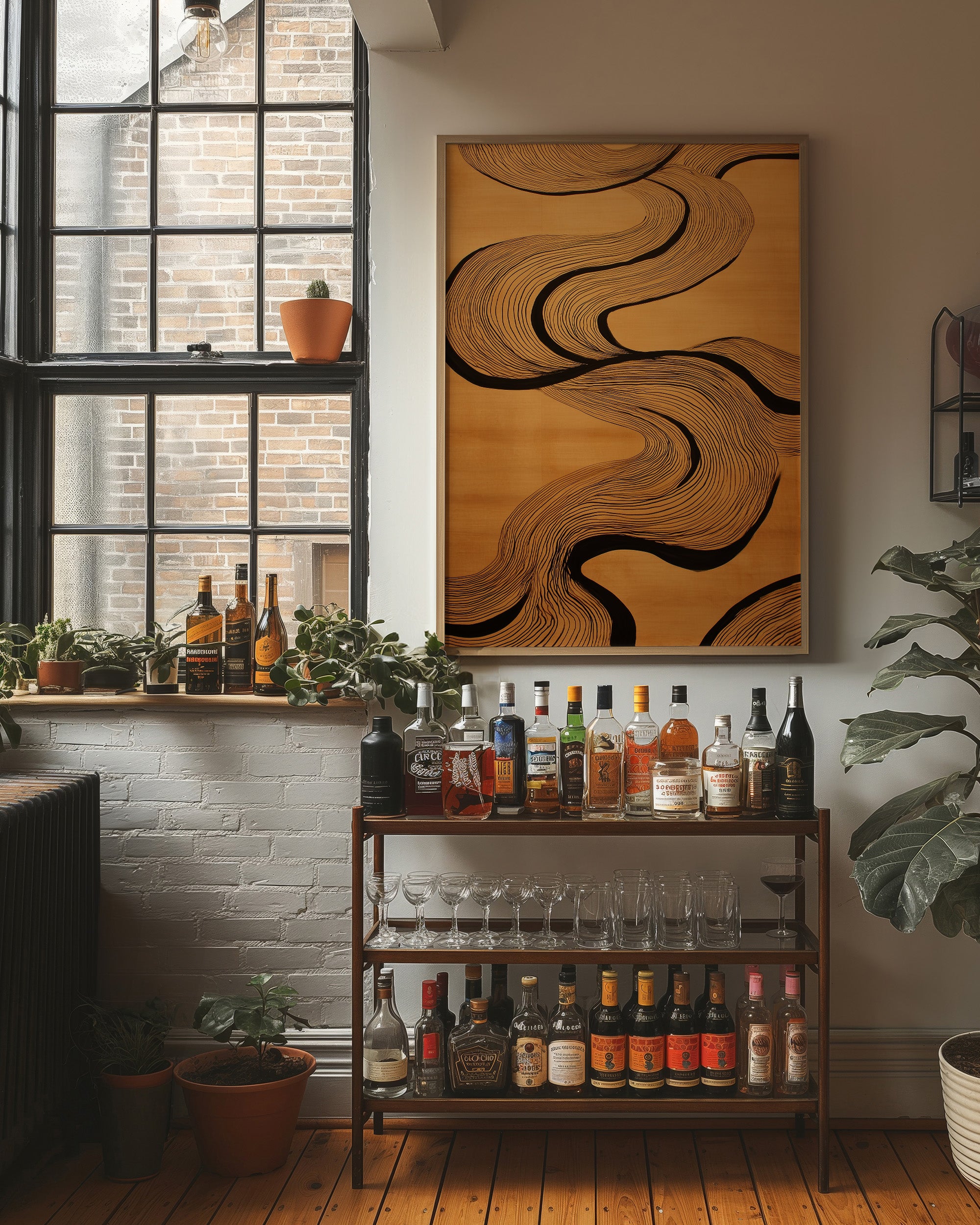 Flowing Lines Paint Modern Stories