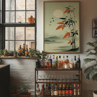 Bamboo Leaves Chase Morning Birds