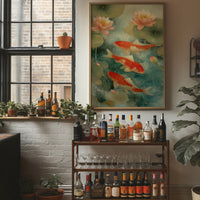 Coral Fish Dance Above City Windows